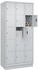 C+P Schließfachschrank 080020-305 Classic PLUS mit Sockel 3 Abt.300mm je 5 Fächer Zylinderschloss (HxBxT)1950x900x500mm 7035/7035