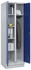 C+P Wäsche-/Kombispind Classic PLUS Sockel 2 Abteile 1950x600x500mm 7035/501 Verschluss Sicherheits-Drehriegel Front RAL 5010 Enzianblau