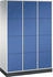 C+P Schließfachschrank XL 8470-302 Intro 3x 4 Fächer 400mm (HxBxT) 1950x1220x490mm Lichtgrau/Enzianblau