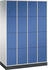 C+P Schließfachschrank 8470-401 S4000 Intro 16 Fächer 300mm (HxBxT) 1950x1220x500mm Lichtgrau/Enzianblau
