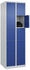 C+P Schließfachschrank 080000-205 Classic PLUS bodenstehend 2 Abt.300mm je 5 Fächer Zylinderschloss (HxBxT)1850x600x500mm 7035/5010