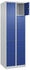C+P Schließfachschrank 080000-205 Classic PLUS bodenstehend 2 Abt.300mm je 5 Fächer Zylinderschloss (HxBxT)1850x600x500mm 7035/5010