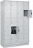 C+P Schließfachschrank 080020-405 Classic PLUS mit Sockel 4 Abt.300mm je 5 Fächer Zylinderschloss (HxBxT)1950x1200x500mm 7035/7035