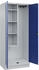C+P Putzmittel-Spind Classic PLUS Sockel 2 Abteile 1950x800x500mm 7035/5010 Verschluss Sicherheits-Drehriegel