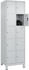 C+P Schließfachschrank Classic PLUS Füße 2 Abteile 1950x600x500mm 7035/7035 Innenhöhe Gefach oben (oberes 365 mm Front RAL 7035 Lichtgrau