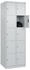 C+P Schließfachschrank Classic PLUS 2 Abteile 1850x600x500mm 7035/7035 Innenhöhe Gefach oben (oberes 365 mm Front RAL 7035 Lichtgrau