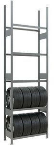 Schulte Reifenregal 105 x 350 x 40cm 20 Reifen 5 Ebenen à 4 Reifen bis Breite 225mm (20774)