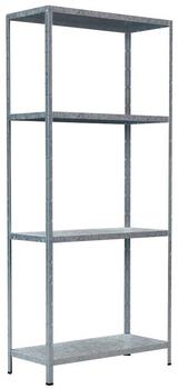 Schulte Steck-Grundregal Schulte verzinkt 180x80x35 cm 4 B&ouml;den geteilte Winkelprofile Tr