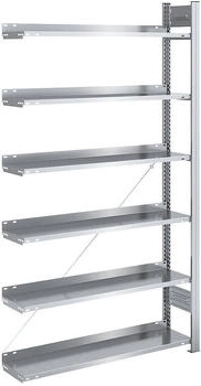 hofe Anbauregal zerlegt HZA 20310 EX 6 Böden 2000x300x1000mm verzinkt