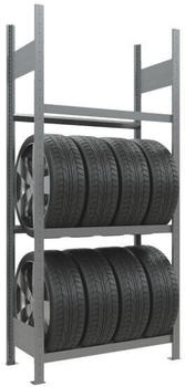 Schulte Reifenregal 105 x 200 x 40cm 12 Reifen 3 Ebenen à 4 Reifen bis Breite 225mm (20770)