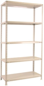 Proregal Schraubregal Panda HxBxT 180 x 80 x 50 cm Fachlast 100 kg Weiß