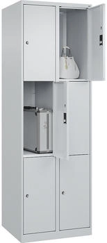 C+P Schlie&szlig;fachschrank Classic PLUS 2 Abteile 1850x600x500mm 7035/7035