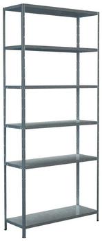 Schulte Steck-Grundregal Schulte verzinkt 230x100x35 cm 6 B&ouml;den geteilte Winkelprofile T