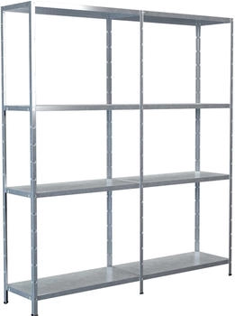 Schulte Schulte Set 1 Steckregal und 1 Anbauregal Verzinkt 180 cm x 160 cm x 35 cm