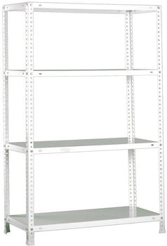 Proregal Schraubregal Panda Mid HxBxT 150 x 100 x 30 cm Fachlast 75 kg Weiß