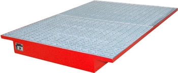 EUROKRAFT Einhängewannen für Palettenregal Typ EHW 1800 rot RAL3000