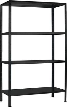 Schulte Steckregal schwarz mit 4 Böden, 180x100x40 cm (R4111-04-16)