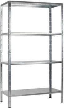 Schulte Steckregal mit 4 PowerMAX Fachböden 180x80x40 cm (HxBxT) verzinkt