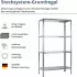 Schulte Steckregal mit 4 PowerMAX Fachböden 180x80x40 cm (HxBxT) verzinkt