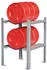 EUROKRAFT | pro Fass- und Kleingebinderegal mit 2 Fassauflagen 60 l HxBxT 900 x 698 x 608 mm (4423-23-0000-7)