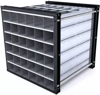EUROKRAFT pro Wabenregal 1000 x 1000 x 1000 mm 25 Wannen 5 x 5 Fächer