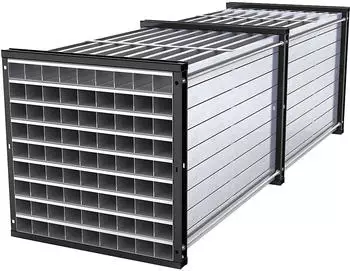 EUROKRAFT pro Wabenregal 1000 x 1000 x 3000 mm 81 Wannen 9 x 9 Fächer