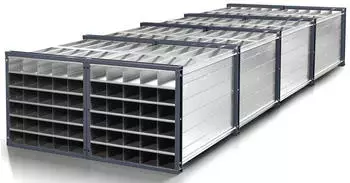 EUROKRAFT pro Wabenregal 1000 x 1000 x 3000 mm 20 Wannen 4 x 5 Fächer