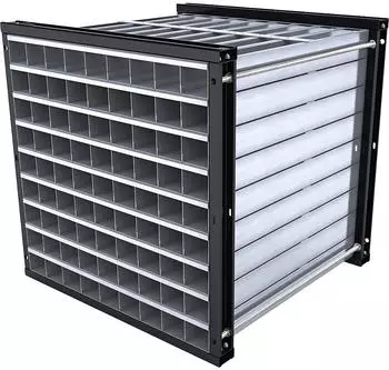 EUROKRAFT pro Wabenregal 1000 x 1000 x 1000 mm 81 Wannen 9 x 9 Fächer
