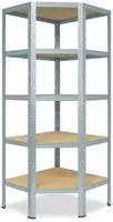 shelfplaza Eckregal, Silber, Metall, Rechteckig, 60x200x30 cm, Freizeit, Heimwerken,