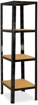 Shelfplaza BLACK Schwerlastregal 200x30x30cm, 4 B&ouml;den, 175kg Traglast, Stahl (41320300314)