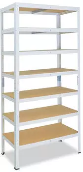 Shelfplaza HOME Schwerlastregal Metall wei&szlig; 180x70x23cm 7 B&ouml;den 125kg (4318230717)