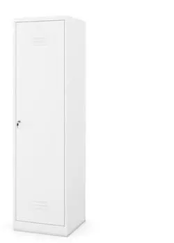 Jan Nowak Agnes Besenschrank Metall 2 Abteile 185x50x50cm Wei&szlig; (AGNES)