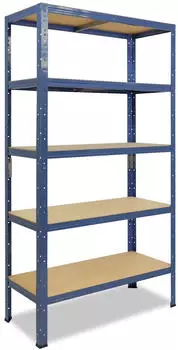 Shelfplaza HOME Schwerlastregal 180x120x50cm Stahl blau 5 B&ouml;den 175kg/Boden (4218501215)