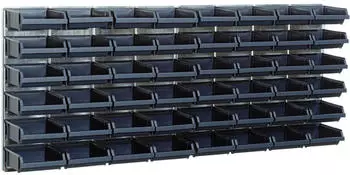 Raaco Wandpaneel x2 mit 48 Sichtboxen, Stahl, 1040x440mm (181204)
