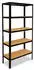 Shelfplaza BLACK Schwerlastregal Stahl schwarz 180x80x50cm 5 Böden (41318500815)