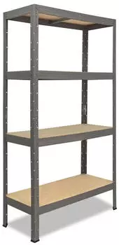 Shelfplaza PRO Schwerlastregal Metall grau 180x40x30cm 4 B&ouml;den 200kg (5618300424)