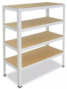 Shelfplaza HOME Schwerlastregal 100x90x23cm wei&szlig; 4 B&ouml;den (4310230914)