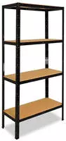 shelfplaza BLACK 200x23x40 cm Schwerlastregal in schwarz mit 4 B&ouml;den und 175 kg