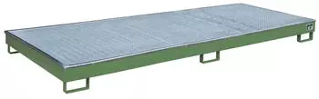 Bauer Regalwanne mit PE-Einsatz, Stahl, lackiert, Resedagr&uuml;n RAL 6011 (RW-GR 3300-1 PE)