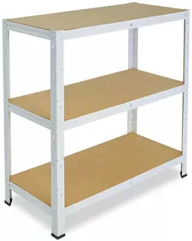 Shelfplaza HOME Schwerlastregal 90x80x45cm 3 B&ouml;den 175kg/Boden wei&szlig; Stahl (4309450813)