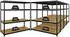 Proregal Giant Elephant Schwerlastregal 5 Ebenen 160x150x60cm 200kg Schwarz (MRK29-32)