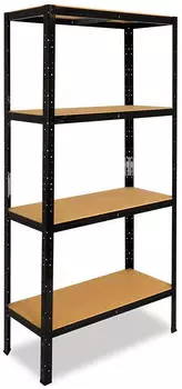 Shelfplaza BLACK Schwerlastregal Metall schwarz 200x50x45cm (41320450514)