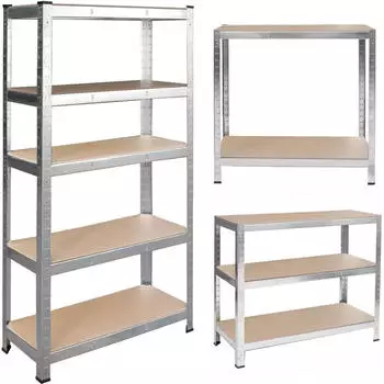Humberg Steckregal Metall verzinkt 180x90x40cm 5 Ablagen 1325kg (4846)