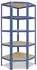 Shelfplaza Eckregal 180x70x40cm 5 Böden Metall Blau 175kg Traglast (4218400715C)