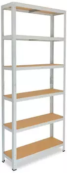 Shelfplaza OFFICE Schwerlastregal Metall Lichtgrau 200x70x30cm (41220300716)