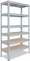 shelfplaza PRO 155x80x30 cm Schwerlastregal in verzinkt mit 6 B&ouml;den und 166 kg