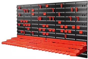 Monzana Werkzeug-Wandpanel zur Aufbewahrung 54-teilig, Kunststoff