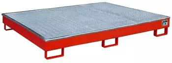 Bauer Regalwanne mit PE-Einsatz, Stahl, Feuerrot RAL 3000 (RW-GR 1800 PE)