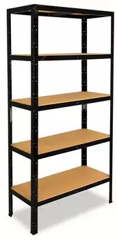 Shelfplaza BLACK Schwerlastregal Stahl schwarz 180x75x40cm 5 B&ouml;den (41318407515)