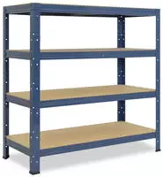 shelfplaza HOME 100x60x30 cm Schwerlastregal in blau mit 4 B&ouml;den und 175 kg...